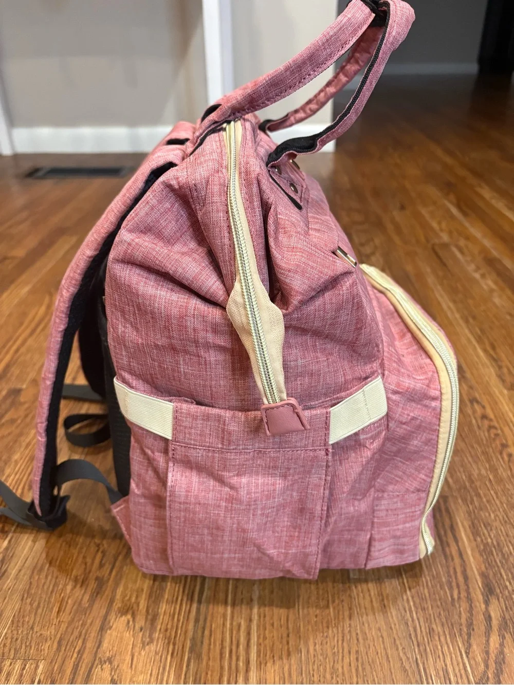 JCDOBEST Mauve Pink Insulated Lunch Bag Laptop Backpack